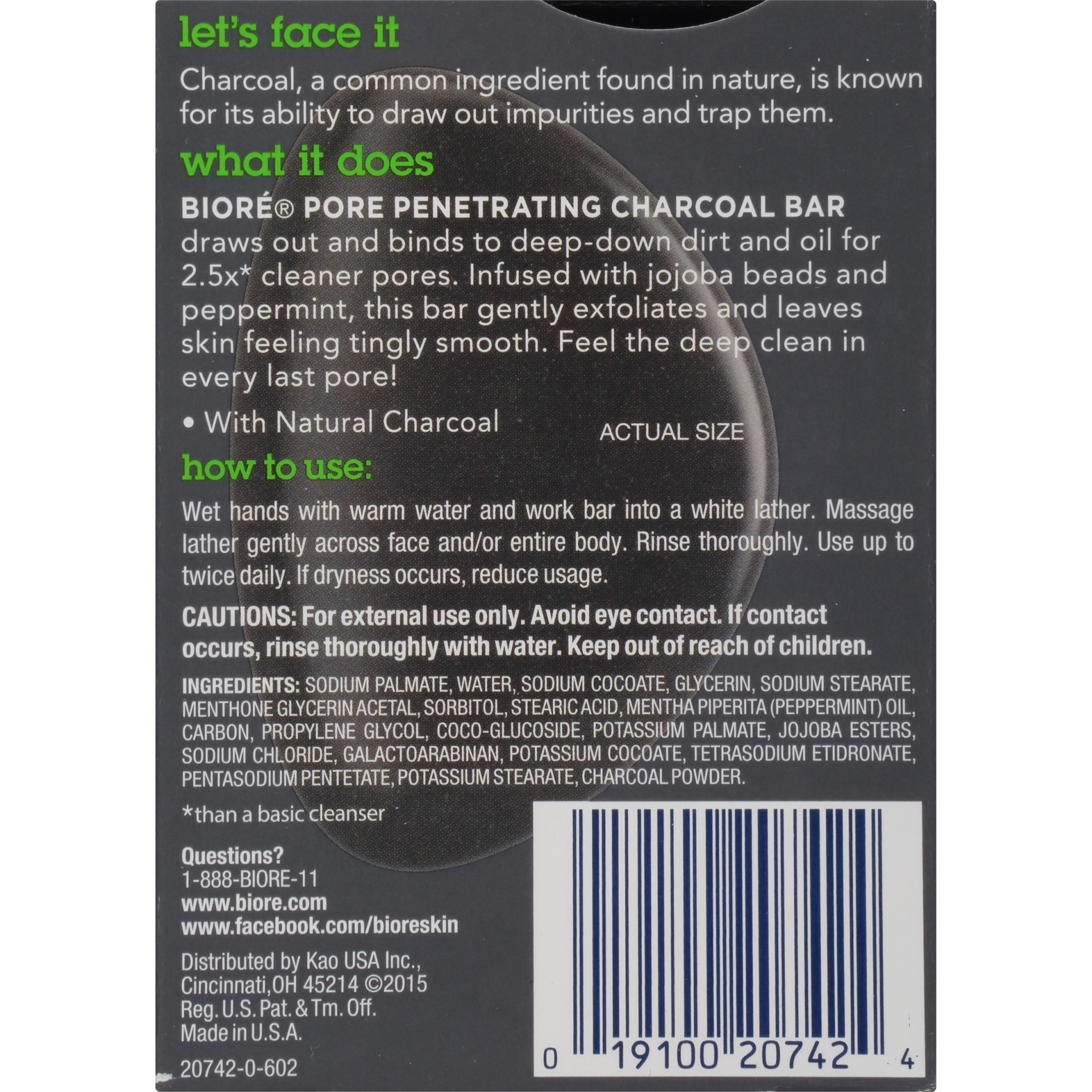 slide 2 of 7, Biore Pore Penetrating Charcoal Bar, 3.77 oz