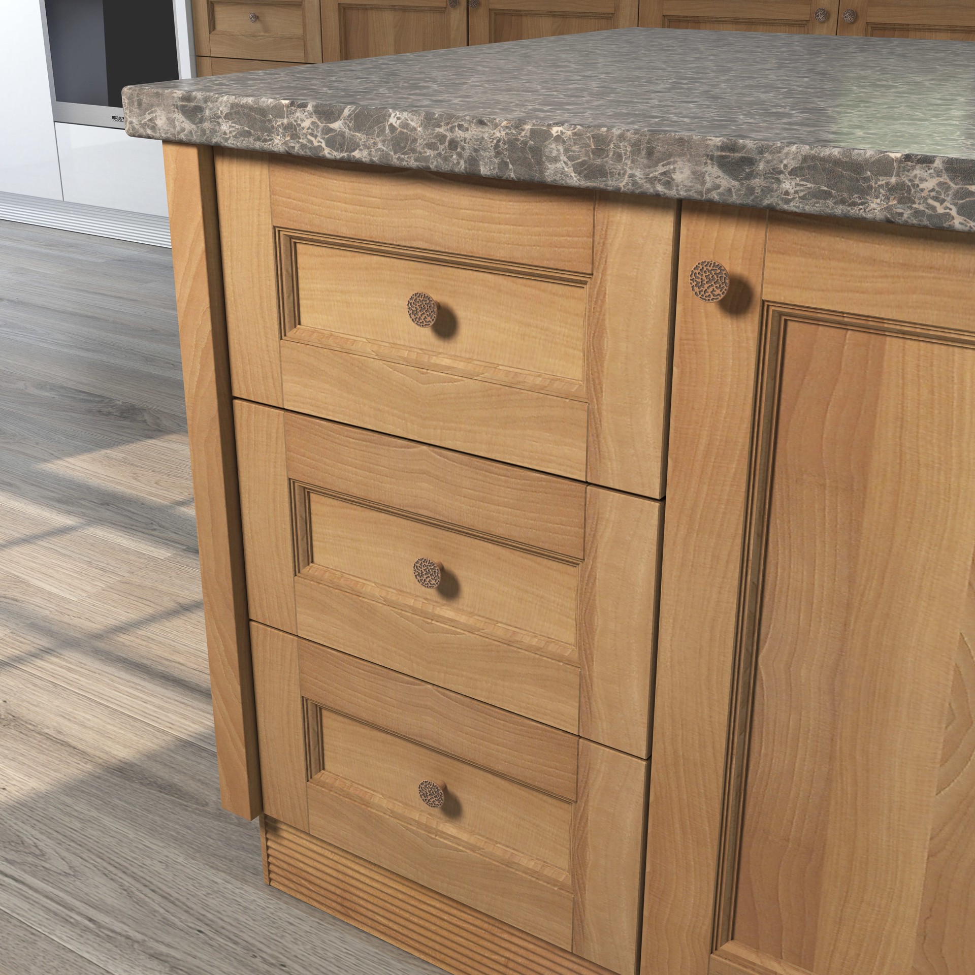 slide 5 of 6, allen + roth 1-1/10-in Aged Copper Round Traditional Cabinet Knob, 1 ct