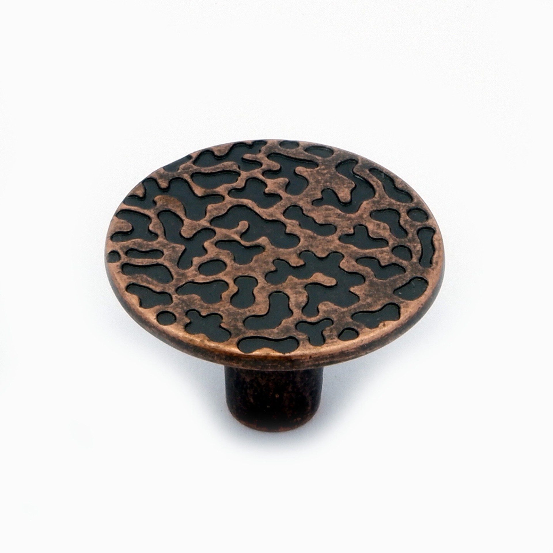 slide 1 of 6, allen + roth 1-1/10-in Aged Copper Round Traditional Cabinet Knob, 1 ct