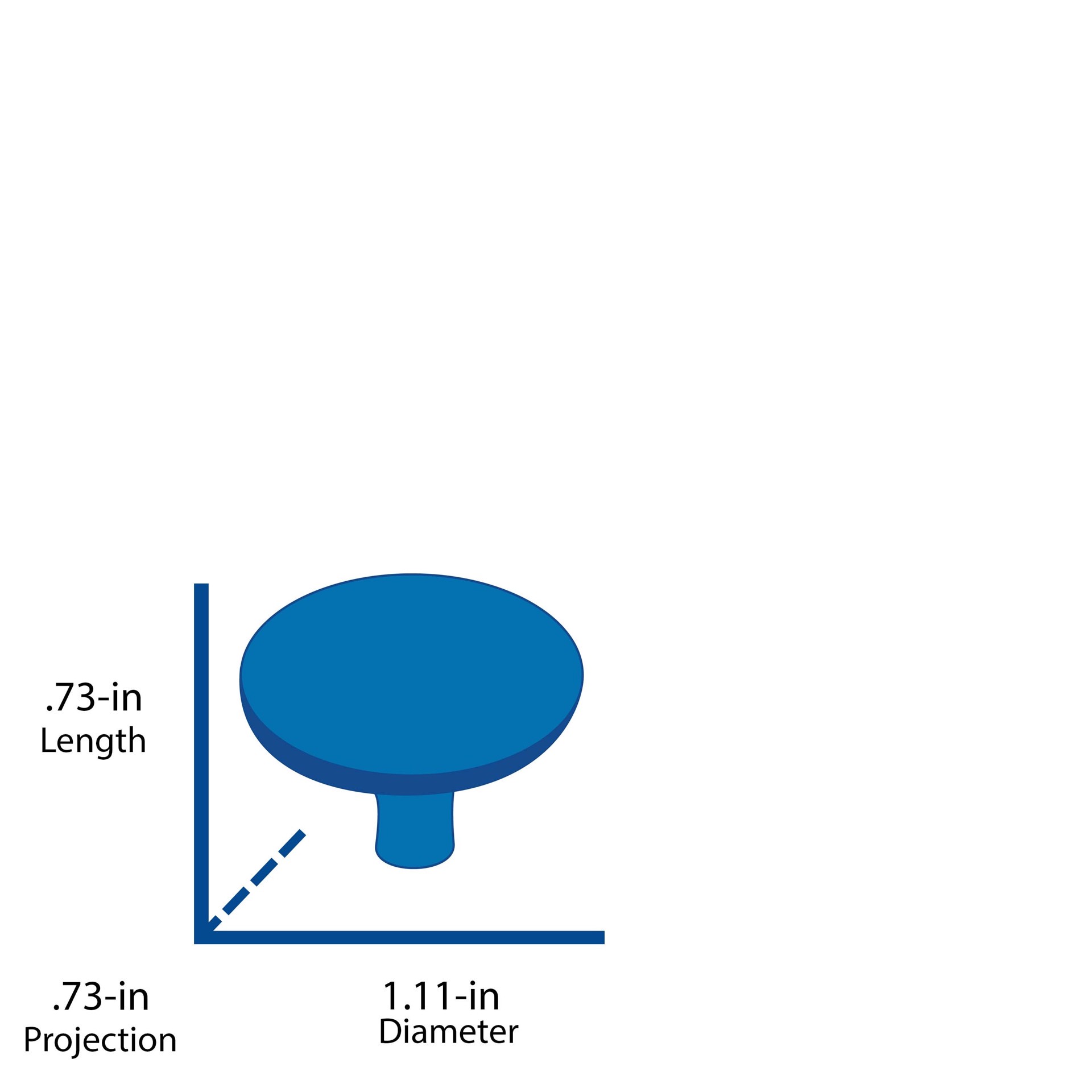 slide 6 of 6, allen + roth 1-1/10-in Satin nickel Round Transitional Cabinet Knob, 1 ct