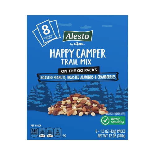 slide 1 of 1, Alesto trail mix on-the-go, happy camper, 8 ct; 1.5 oz