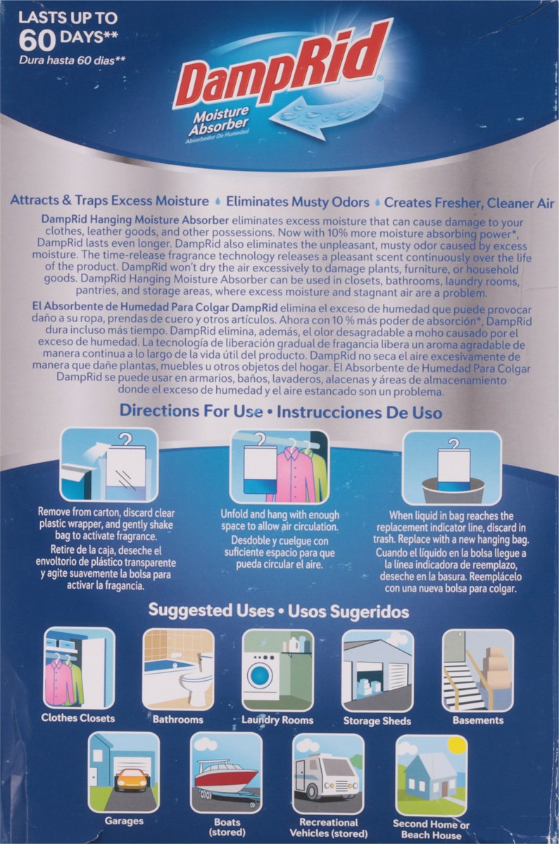 slide 11 of 12, DampRid Hanging Bag Fresh Scent Moisture Absorber 3 - 15.4 oz Bags, 3 ct