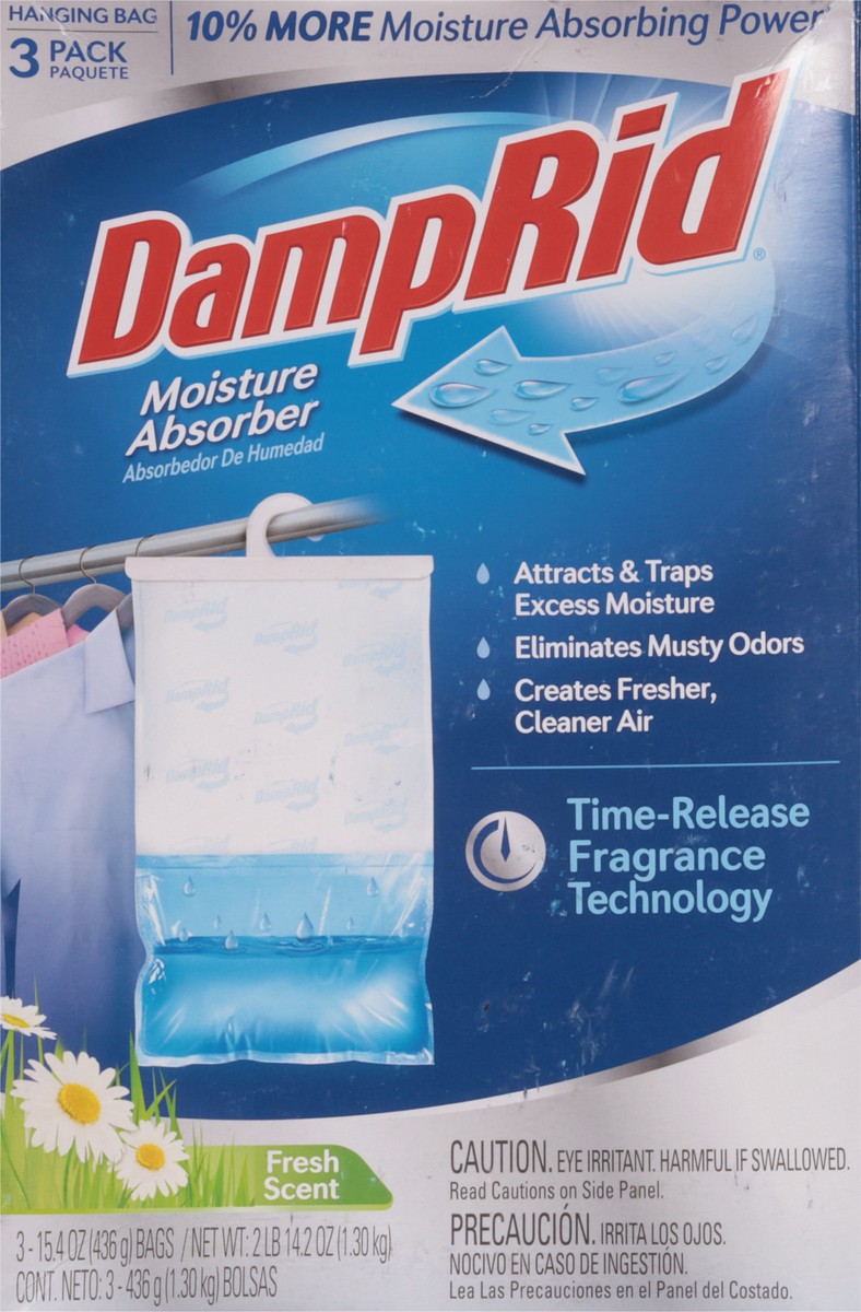 slide 7 of 12, DampRid Hanging Bag Fresh Scent Moisture Absorber 3 - 15.4 oz Bags, 3 ct