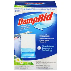 DampRid Hanging Bag Fresh Scent Moisture Absorber 3 - 15.4 oz Bags