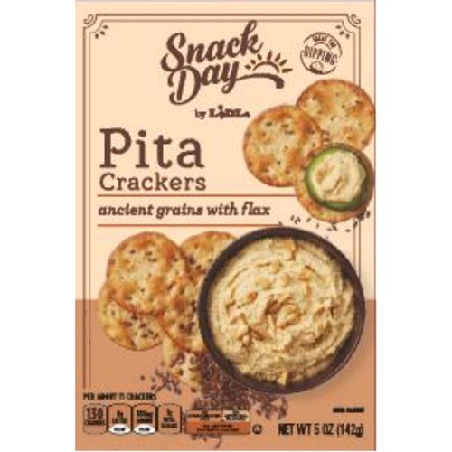 slide 1 of 1, Snack Day pita crackers, ancient grains with flax , 5 oz