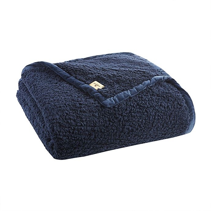 slide 1 of 4, Woolrich Burlington Berber King Blanket - Navy, 1 ct