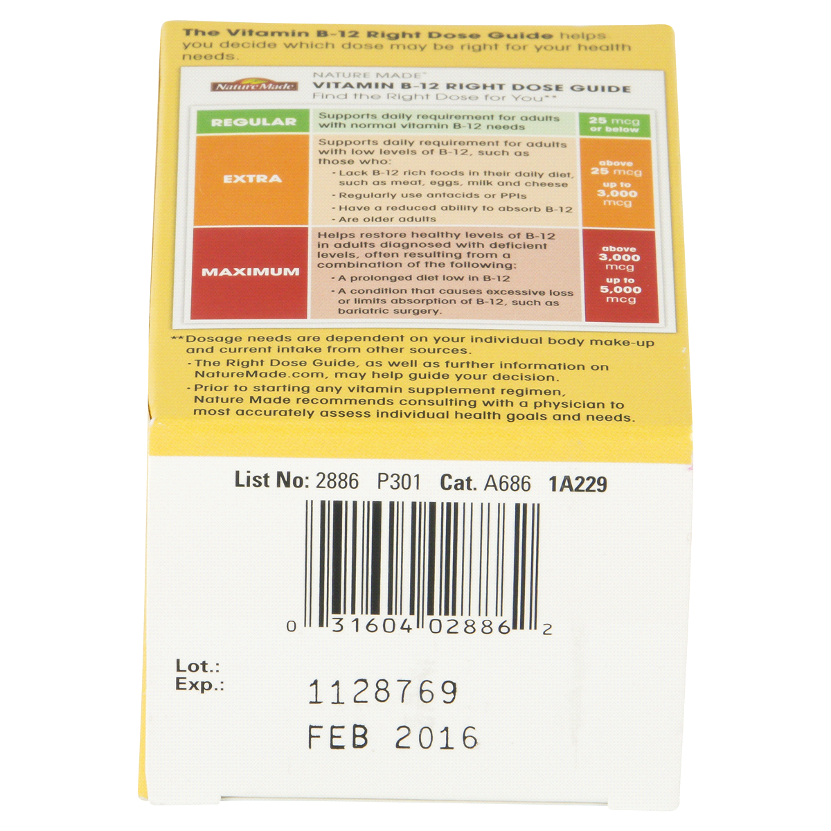 slide 5 of 6, Nature Made Maximum Strength Vitamin B12 5000 mcg, Dietary Supplement for Energy Metabolism Support, 60 Softgels, 60 Day Supply, 60 ct