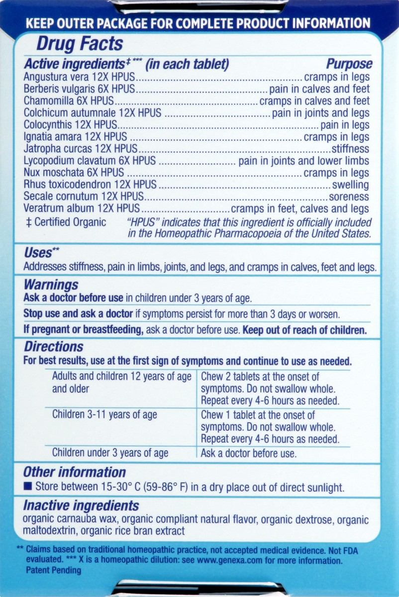 slide 7 of 8, Genexa Leg Cramp Relief, 100 ct
