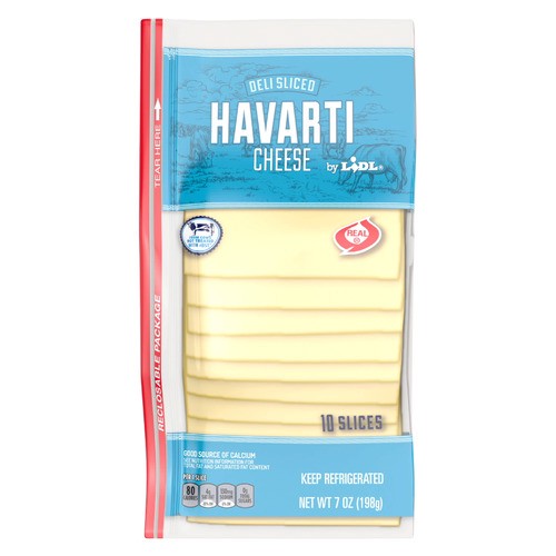 slide 1 of 1, deli sliced Havarti cheese, 7 oz