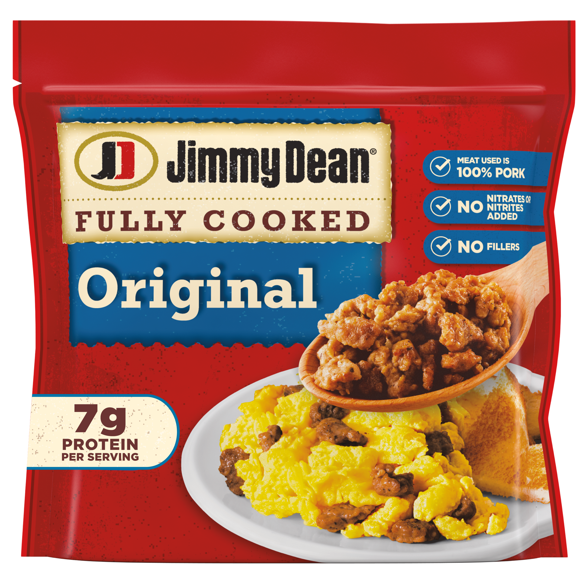 slide 1 of 8, Jimmy Dean Fully Cooked Original Breakfast Sausage Crumbles, 9.6 oz, 9.6 oz