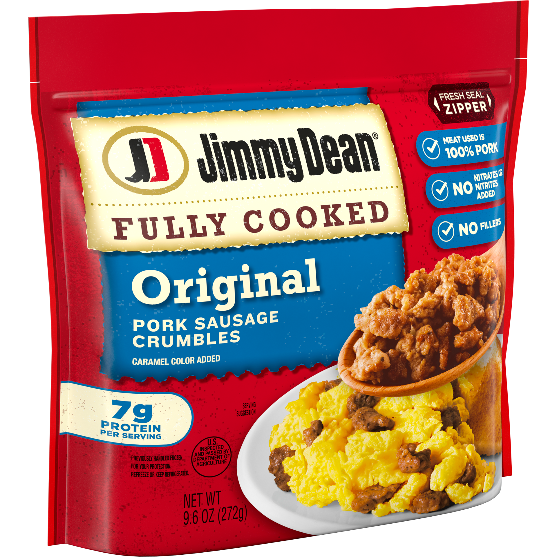 slide 5 of 8, Jimmy Dean Fully Cooked Original Breakfast Sausage Crumbles, 9.6 oz, 9.6 oz