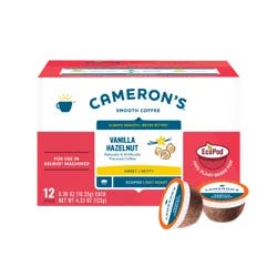 Cameron's Light Roast Smooth Vanilla Hazelnut Coffee 12 - 0.36 oz EcoPods