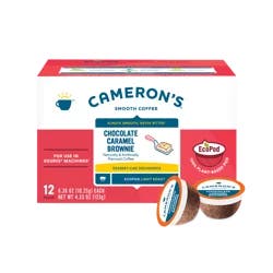 Cameron's EcoPod Smooth Light Roast Chocolate Caramel Brownie Coffee 12 - 0.36 oz Pods