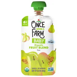Once Upon a Farm Pear with Ginger Organic Baby Food Pouch, 3.2 oz