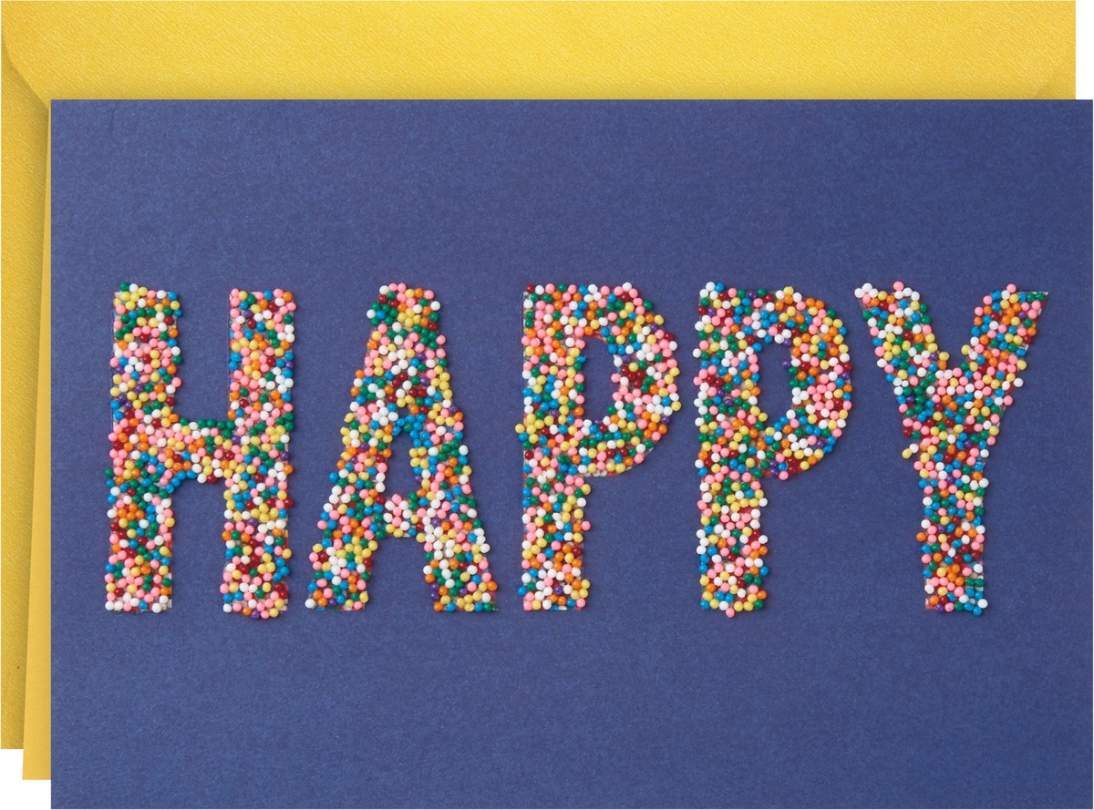 slide 1 of 8, Hallmark Signature Birthday Card (Happy Sprinkles), 1 ct