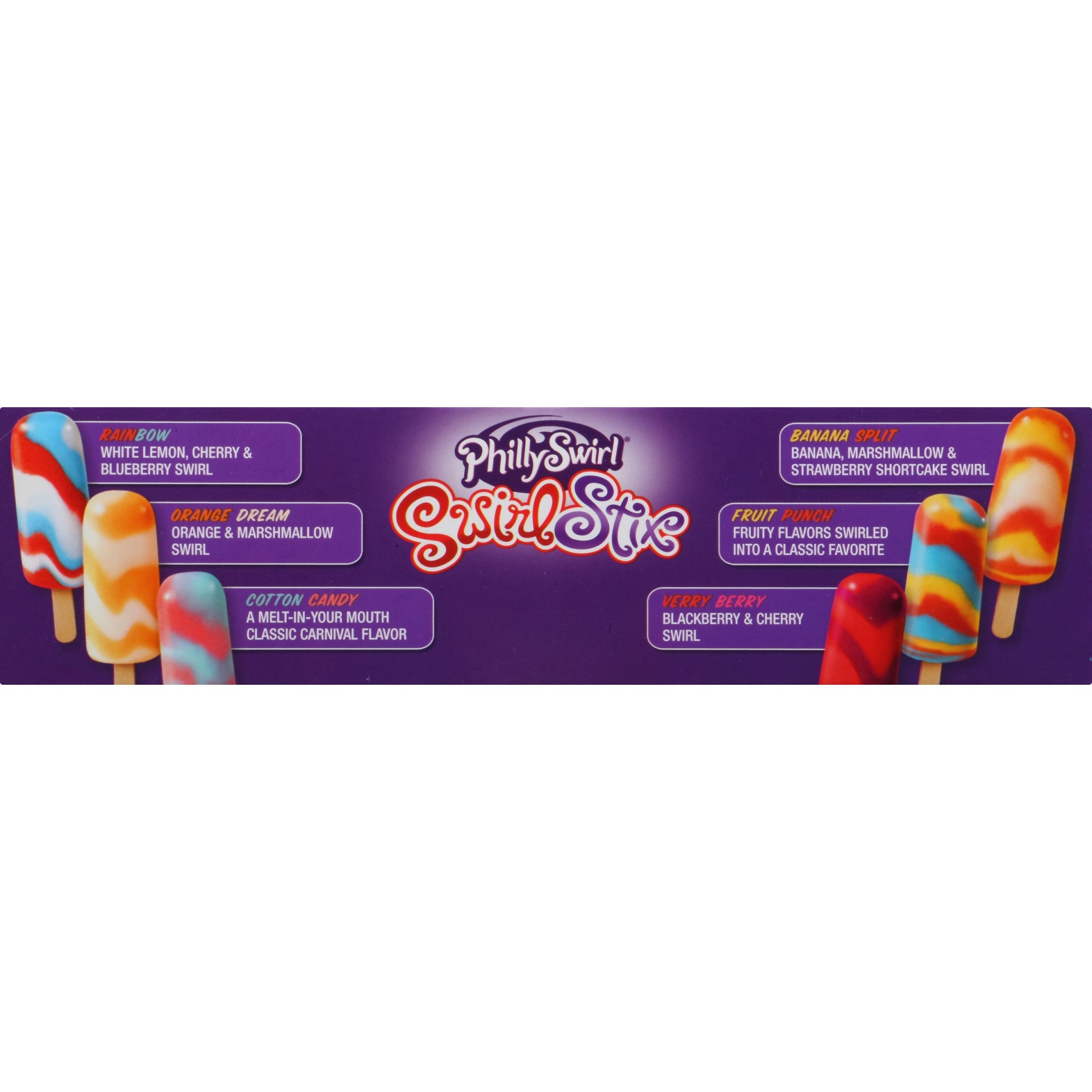 slide 4 of 8, PhillySwirl SwirlStix Assorted Flavors Ice Pops 12 - 1.65 fl oz Packs, 12 ct