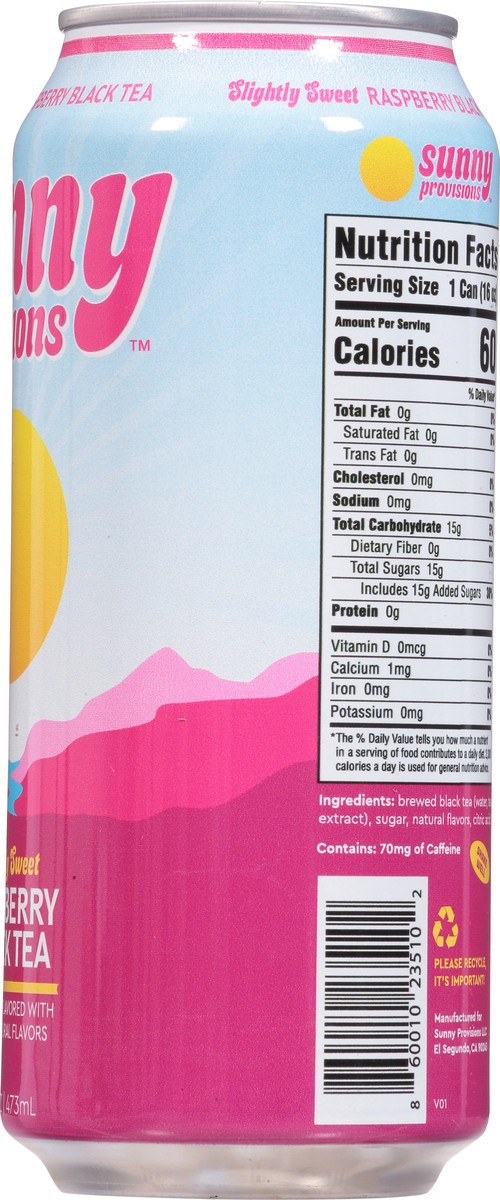 slide 2 of 13, Sunny Provisions Slightly Sweet Raspberry Black Tea - 16 fl oz, 16 fl oz