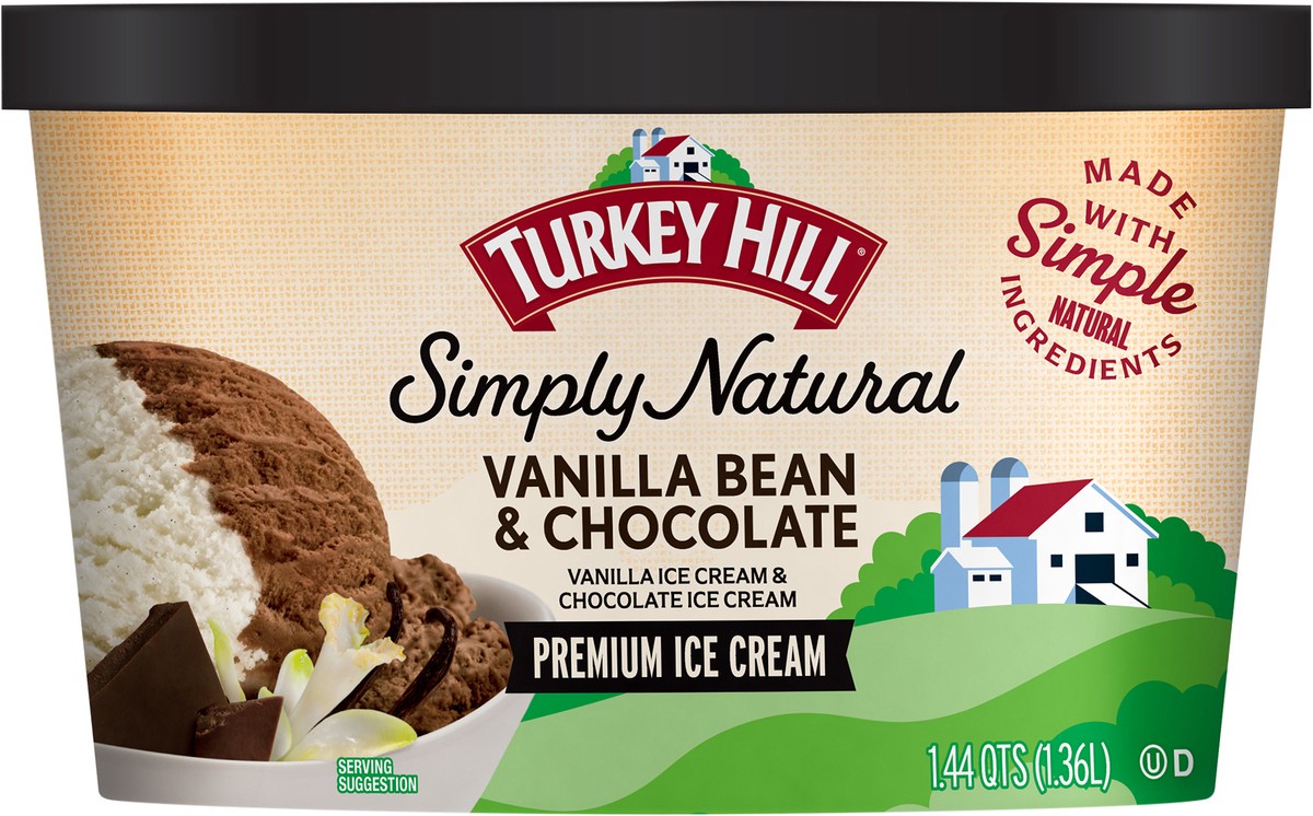 slide 2 of 2, Turkey Hill Vanilla Bean & Chocolate, 1.44 qt
