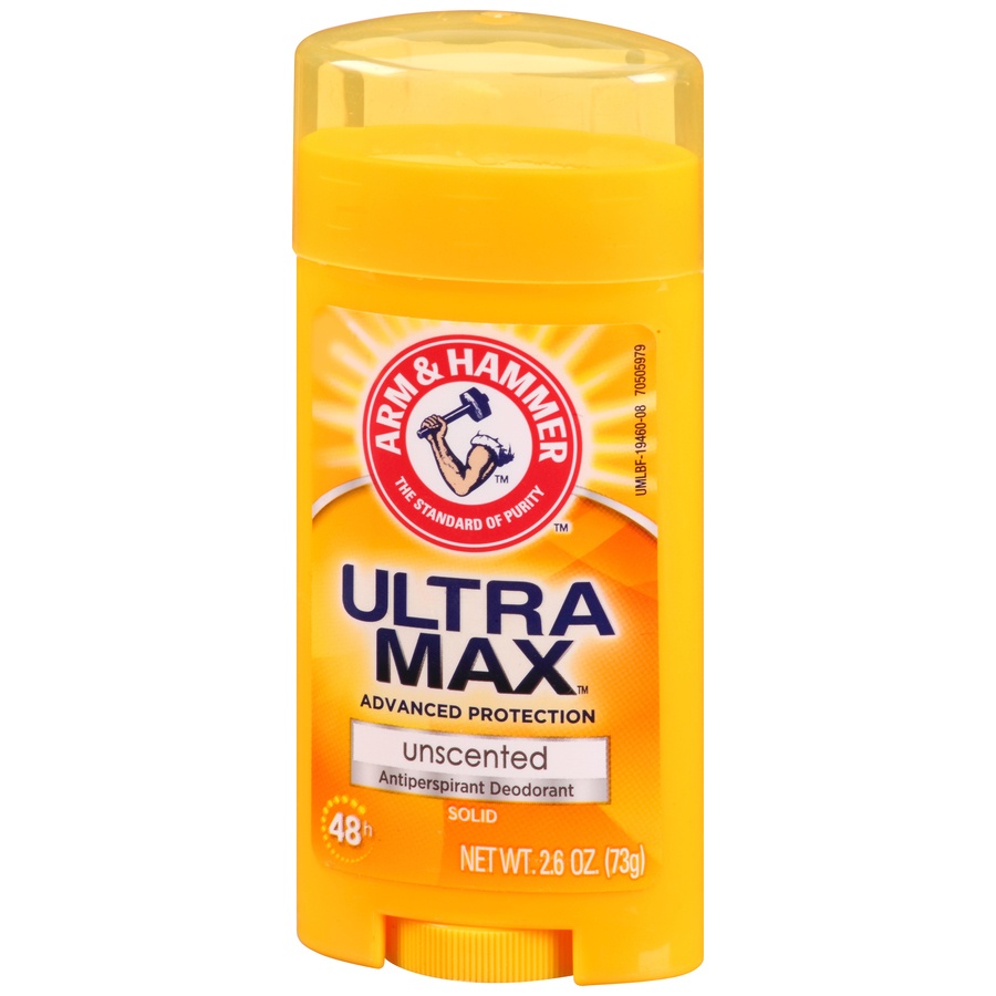 slide 3 of 6, ARM & HAMMER Ultra Max Advanced Protection Unscented Solid Antiperspirant Deodorant, 2.6 oz