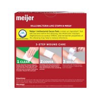 slide 7 of 13, Meijer Antibacterial Gauze Pad, 24 Pads, 24 CX     