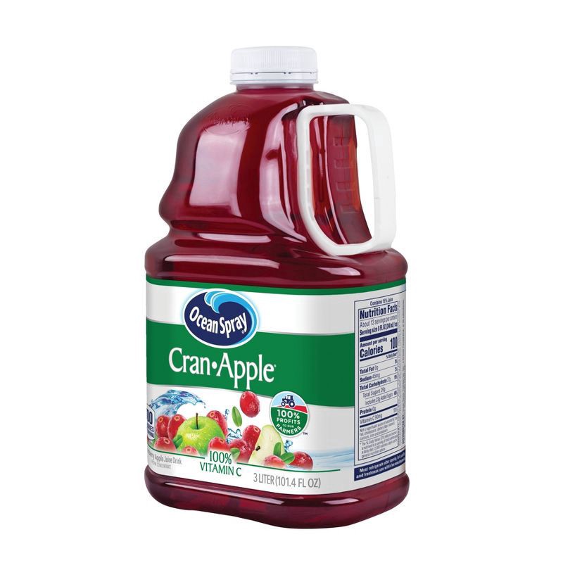 slide 2 of 4, Ocean Spray Cran-Apple™ Cranberry Apple Juice Drink, 101.4 Fl Oz Bottle, 101.40 fl oz