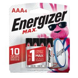 Energizer Max Alkaline AAA Batteries (4-Pack)