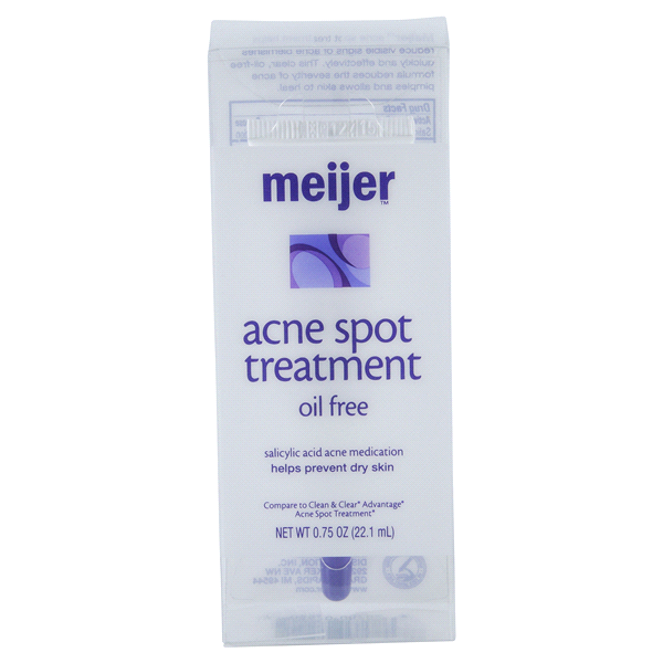 slide 1 of 3, Meijer Acne Spot Treatment, Oil Free, 0.75 oz