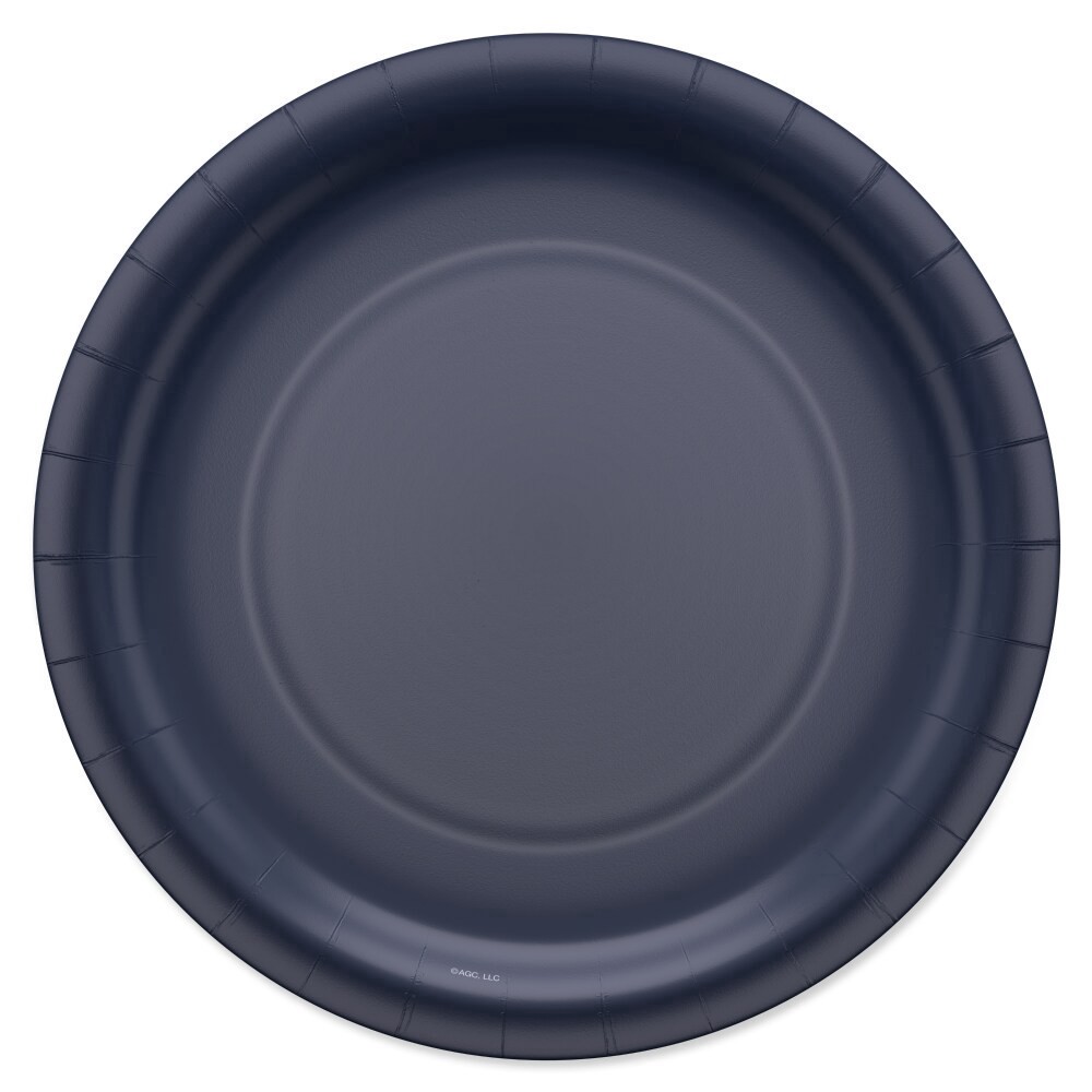 slide 3 of 3, American Greetings All Occasion Paper Plates - Navy, 10 ct
