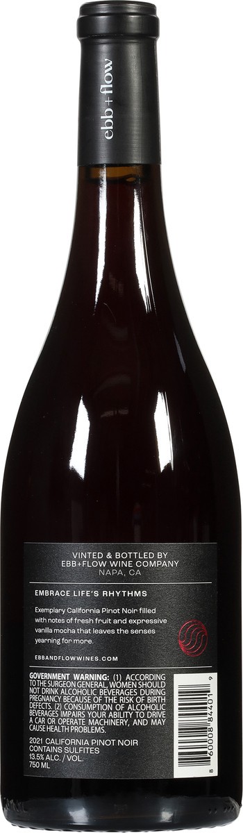 slide 4 of 11, Ebb+Flow California Pinot Noir 750 ml, 750 ml