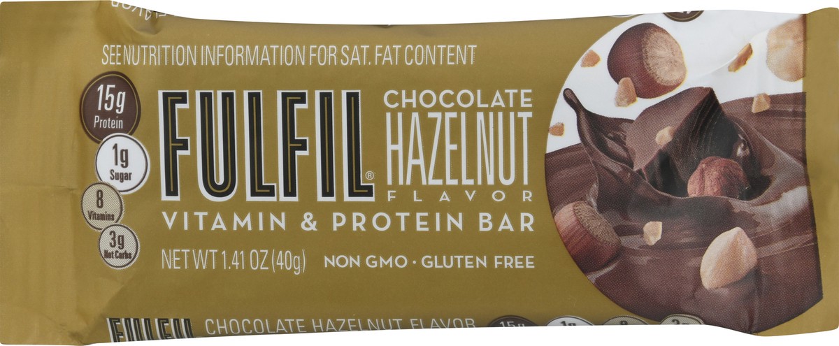 slide 13 of 13, FULFIL Chocolate Hazelnut Flavored Protein Bar, 1.41 oz, 1.41 oz