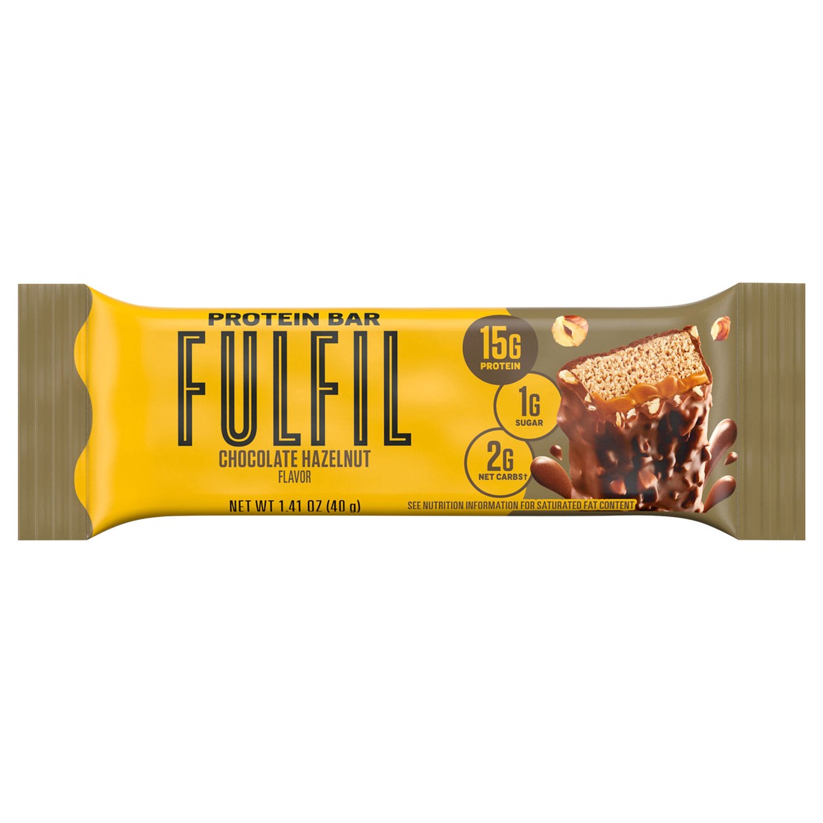 slide 1 of 13, FULFIL Chocolate Hazelnut Flavored Protein Bar, 1.41 oz, 1.41 oz