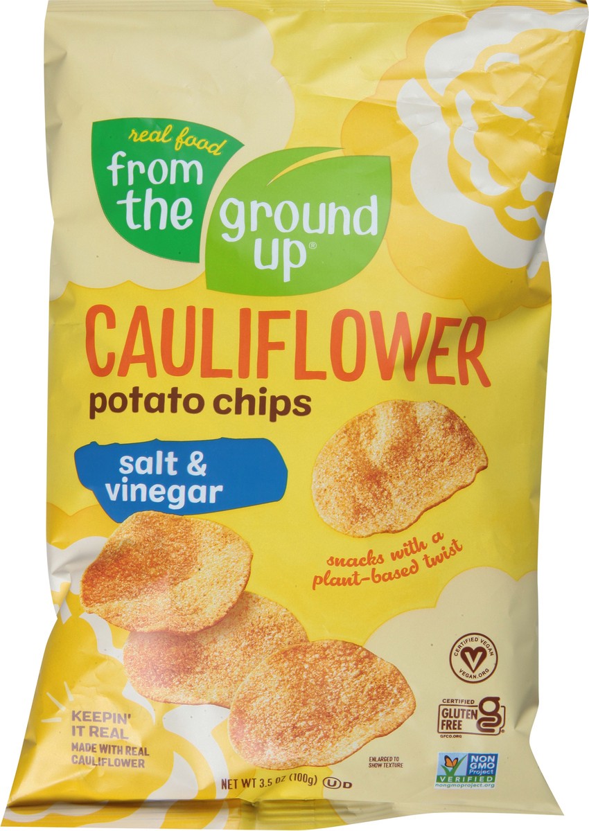 slide 9 of 9, From the Ground Up® cauliflower potato chips, salt & vinegar, 1 ct