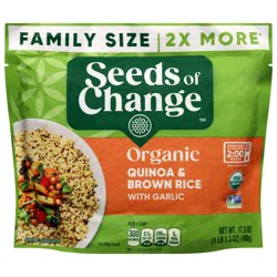 Seeds of Change Organic Family Size Quinoa & Brown Rice with Garlic 17.3 oz