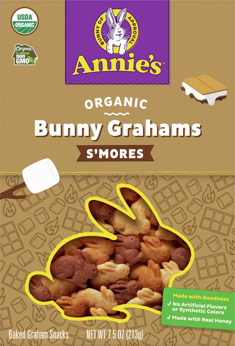 slide 6 of 9, Annie's Organic, Non-GMO Bunny Grahams, Smores, 7.5 oz, 7.5 oz