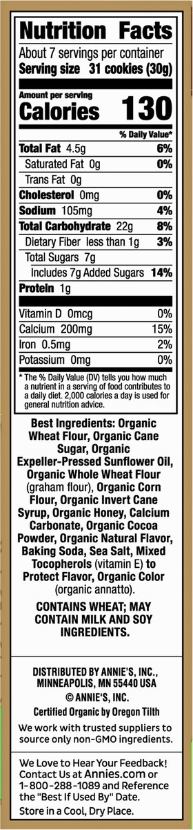 slide 8 of 9, Annie's Organic, Non-GMO Bunny Grahams, Smores, 7.5 oz, 7.5 oz