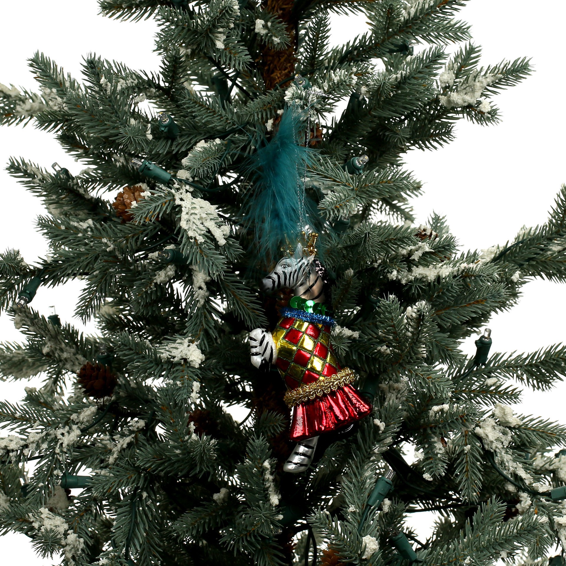 slide 2 of 3, 8" Zebra In Dress Glass Ornament By Ashland, 2.87 in x 2.17 in x 7.88 in