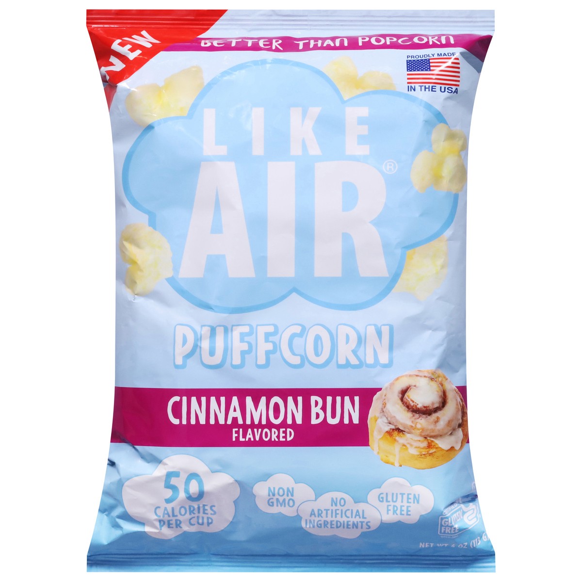 slide 1 of 4, Like Air Cinnamon Bun Flavored Puffcorn 4 oz, 4 oz