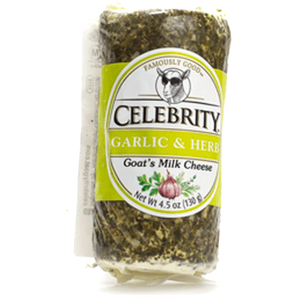 slide 1 of 1, Celebrity Garlic and Herb Goat Milk Cheese, 4 oz