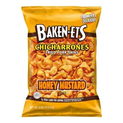 BAKEN-ETS Fried Pork Skins, Honey Mustard Flavored
