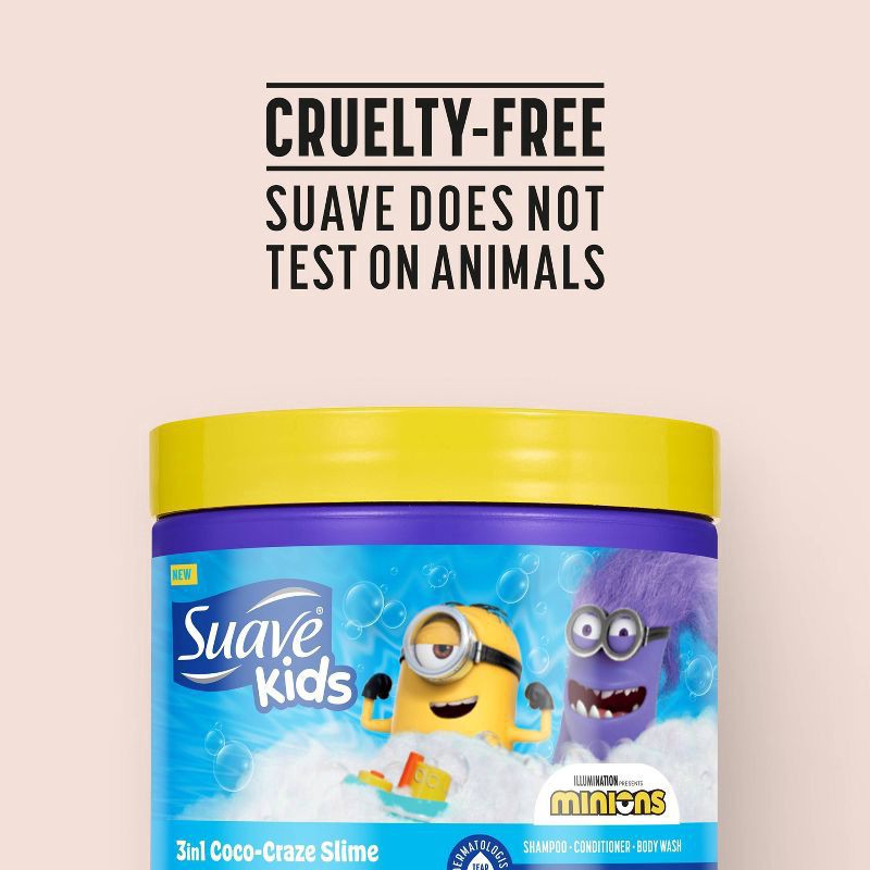 slide 3 of 8, Suave Kids' 3-in-1 Coco-Craze Slime Minions Shampoo and Conditioner - 13.5 fl oz, 13.5 fl oz
