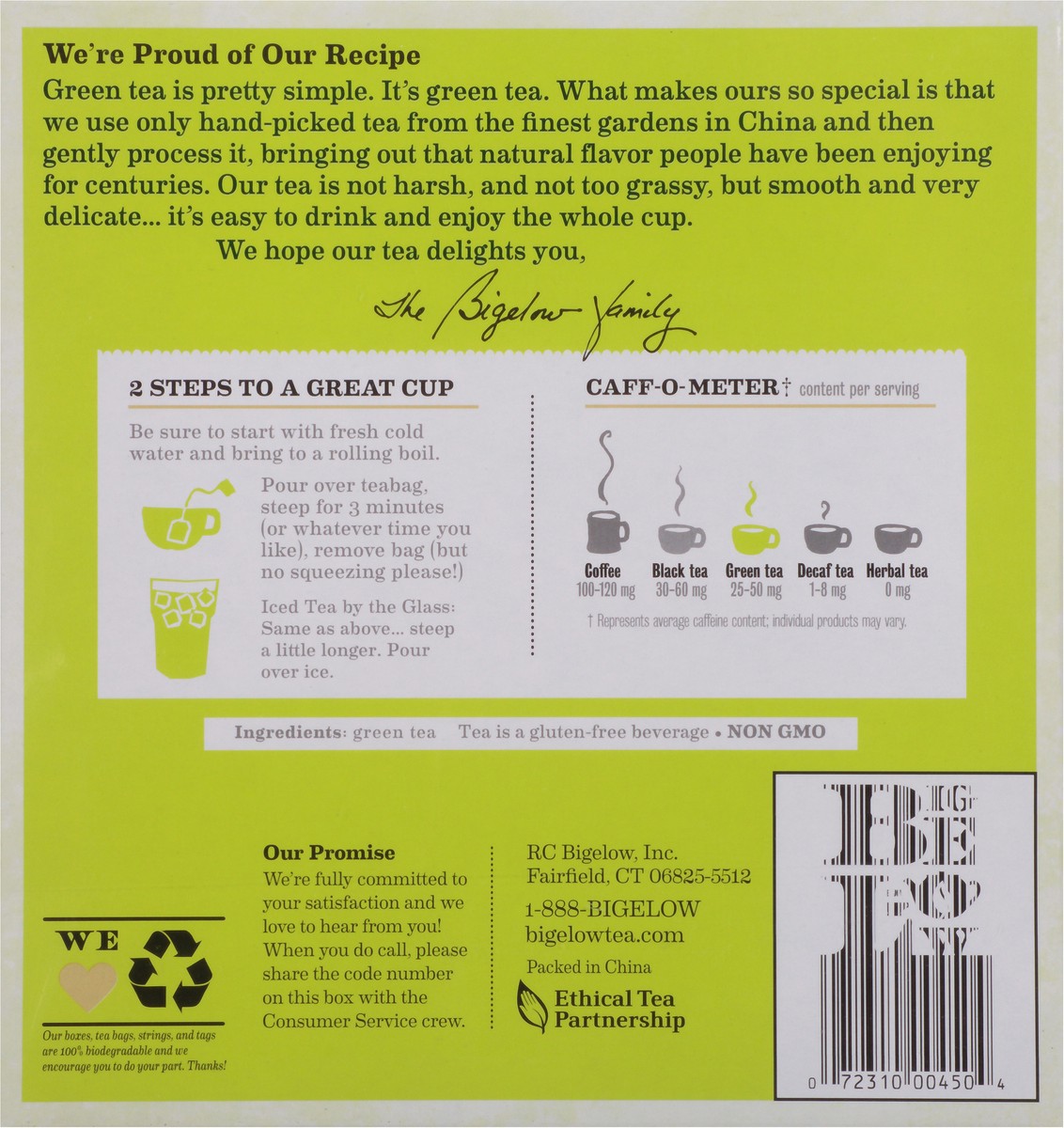 slide 5 of 9, Bigelow Premium Green Tea Bags 60 ct Box, 60 ct