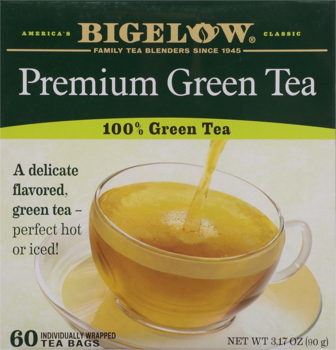 slide 6 of 9, Bigelow Premium Green Tea Bags 60 ct Box, 60 ct