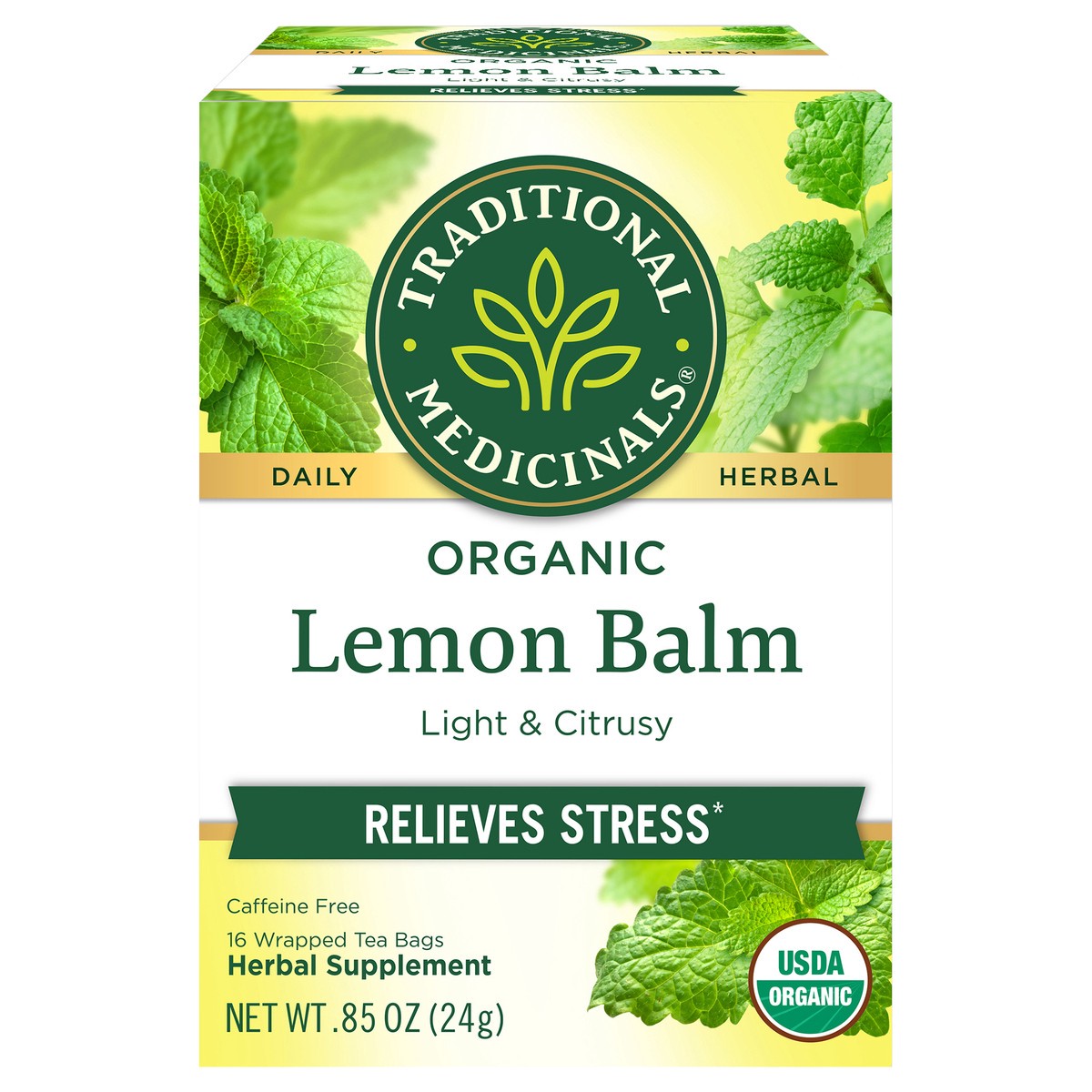 slide 1 of 1, Traditional Medicinals Lemon Balm, 16 ct