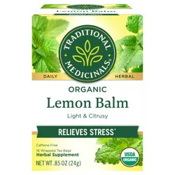 Traditional Medicinals Organic Lemon Balm Caffeine Free Herbal Tea