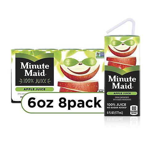 slide 1 of 1, Minute Maid Juice Apple Cartons - 8-6 Fl. Oz., 48 fl oz