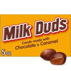 Milk Duds Chocolate Candy, Milk Chocolate, Caramel