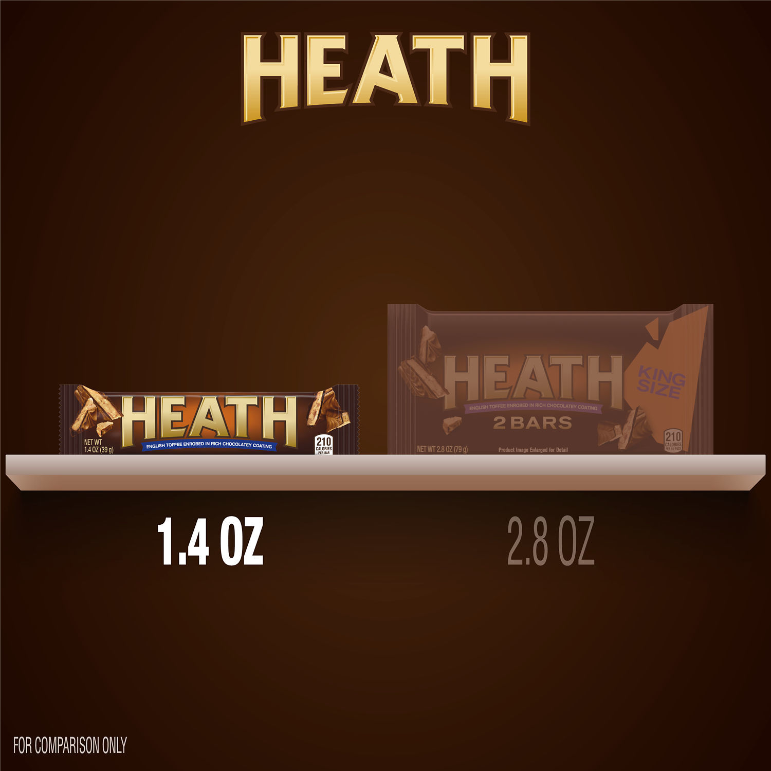 slide 3 of 6, Heath Chocolatey English Toffee Candy Bar, 1.4 oz, 1.4 oz