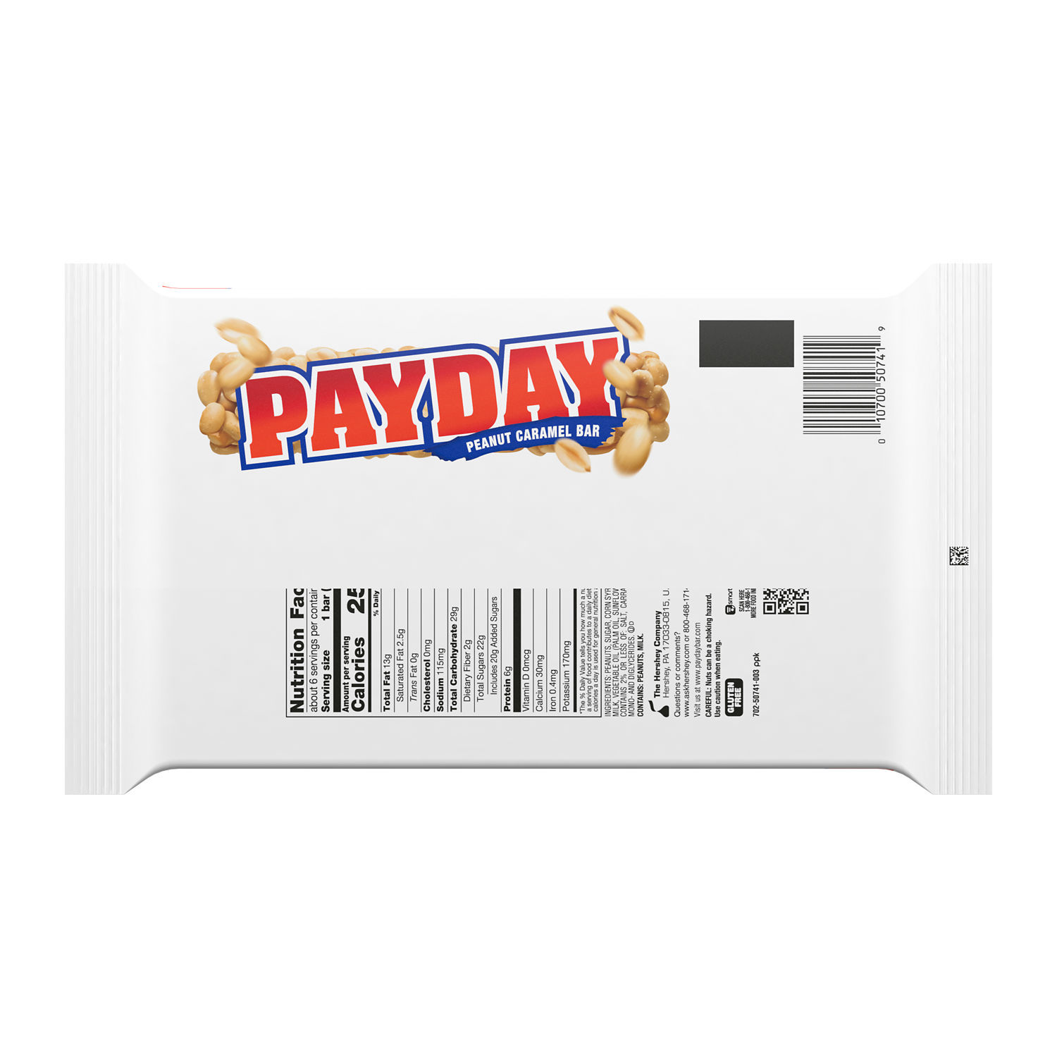 slide 7 of 8, PAYDAY Peanut Caramel Candy Bars, 1.85 oz (6 Count), 6 ct