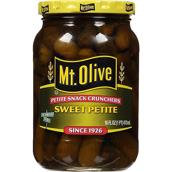 slide 1 of 1, Mt. Olive Pickles Petite Snack Crunchers Sweet Petite - 16 Fl. Oz., 16 fl oz