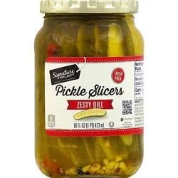 Signature Select Pickles Slicers Zesty Dill Jar - 16 Fl. Oz.